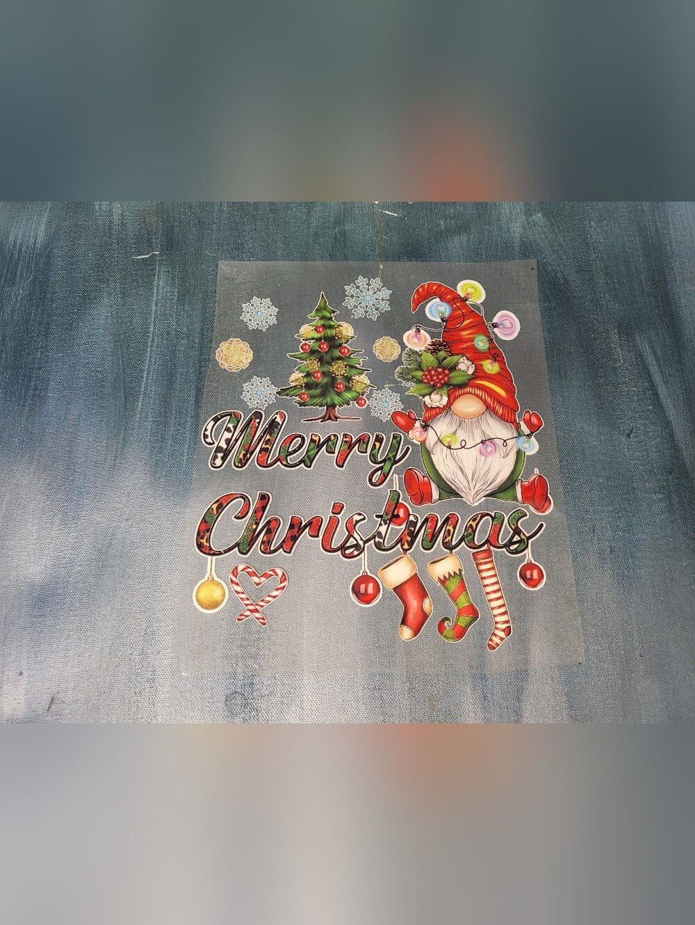 Christmas Holiday DTF Transfer Ready To Press 8×8